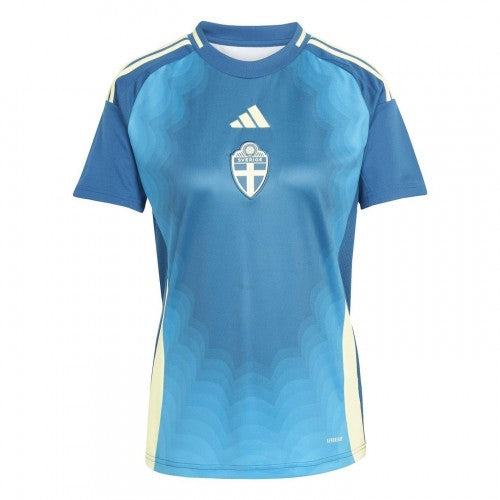 Front - Adidas Womens/Ladies Sweden FA Away Jersey