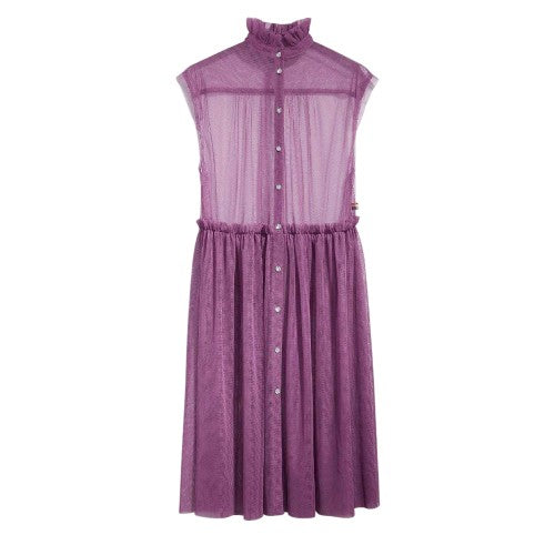 Front - Levis Womens/Ladies Radical Sheer Banded Collar Sleeveless Midi Dress