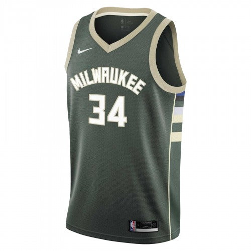 Front - Nike Childrens/Kids Antetokounmpo Milwaukee Bucks Basketball Jersey