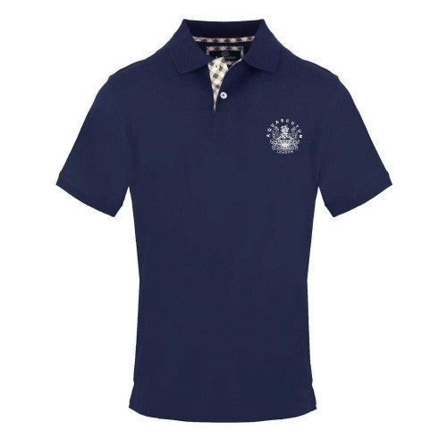 Front - Aquascutum Mens Cotton Collared Short-Sleeved Polo Shirt