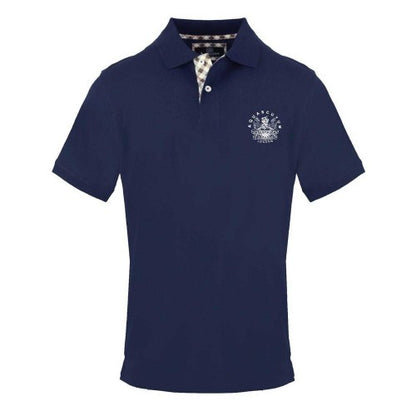 Front - Aquascutum Mens Cotton Collared Short-Sleeved Polo Shirt