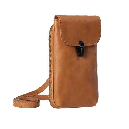 Front - Aunts and Uncles Mrs Lemon Twist Leather Phone Pouch