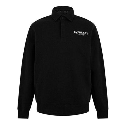 Front - Everlast Mens Logo Long-Sleeved Polo Shirt
