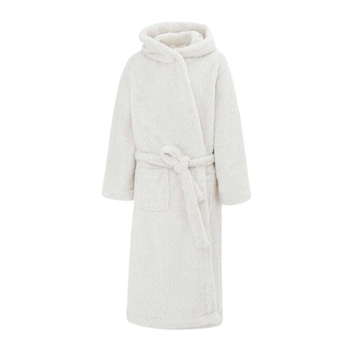 Front - Linea Womens/Ladies Fleece Hooded Long-Sleeved Robe