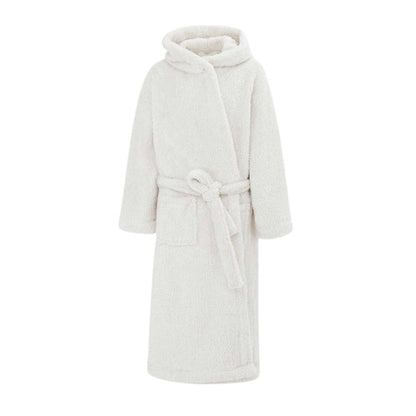 Front - Linea Womens/Ladies Fleece Hooded Long-Sleeved Robe