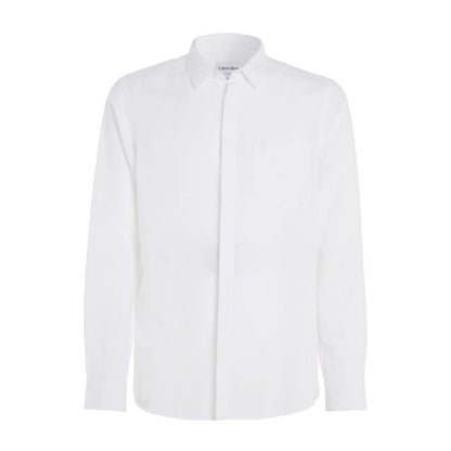 Front - Calvin Klein Mens Cotton Lined Regular Shirt