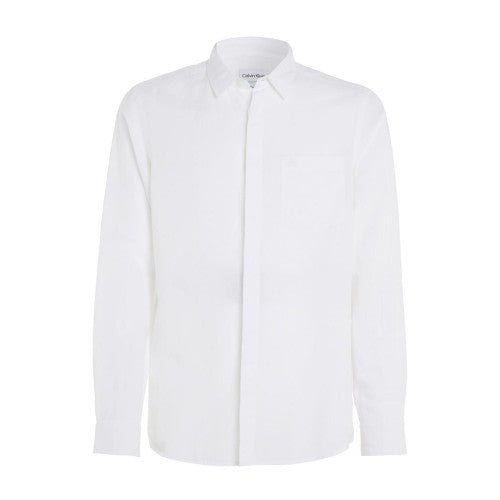 Front - Calvin Klein Mens Cotton Lined Regular Shirt