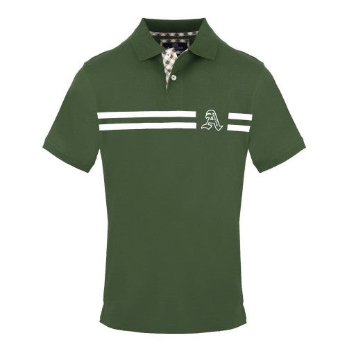 Front - Aquascutum Mens Embroidered Logo Collared Polo Shirt