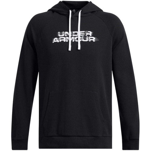 Front - Under Armour Mens Rival Raglan Drawstring Hoodie
