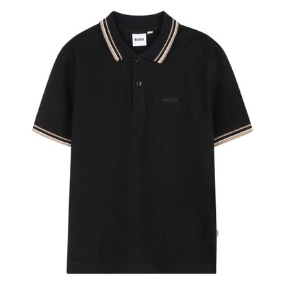 Front - Boss Childrens/Kids Tonal Logo Polo Shirt