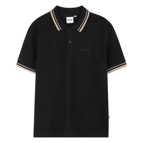 Front - Boss Childrens/Kids Tonal Logo Polo Shirt