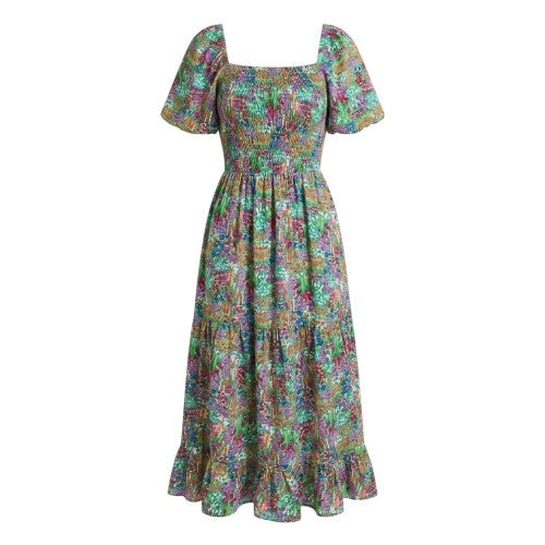 Front - AX Paris Womens/Ladies Garden Polyester Frill Hem Summer Midi Dress
