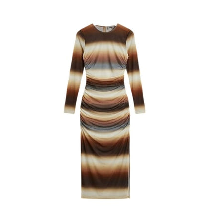 Front - AX Paris Womens/Ladies Ombre Sheer Bodycon Midi Dress