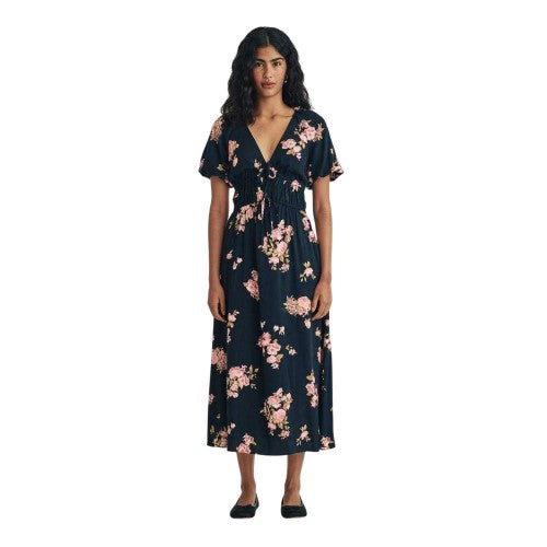Front - Nobody´s Child Womens/Ladies Cory Floral Lenzing Ecovero Puff Sleeve Midi Dress