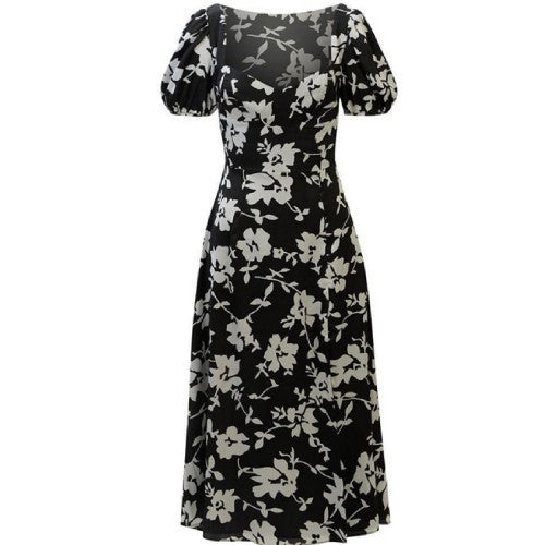 Front - Bardot Womens/Ladies Gillian Floral Puff Sleeve Midi Dress
