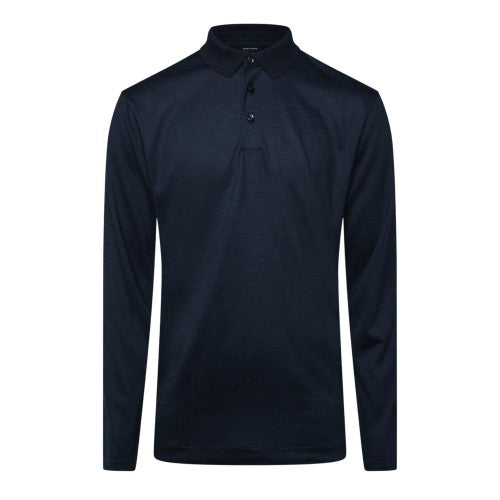 Front - Boss Mens H-Pado 110 Long-Sleeved Polo Shirt