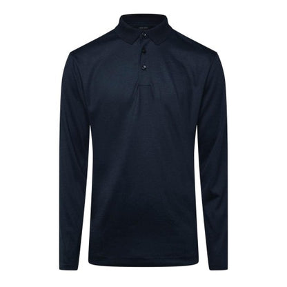 Front - Boss Mens H-Pado 110 Long-Sleeved Polo Shirt