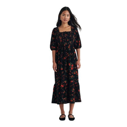 Front - Nobody´s Child Womens/Ladies Elsa Floral Square Neck Midi Dress
