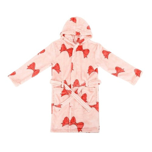 Front - Star Girls Bow Fleece Robe