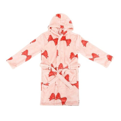 Front - Star Girls Bow Fleece Robe