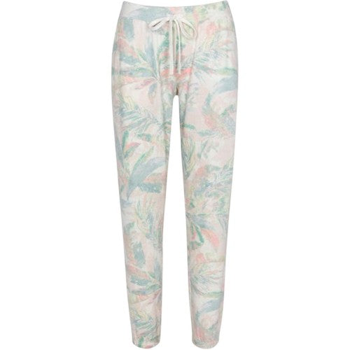 Front - PJ Salvage Womens/Ladies Palm Print Relaxed Fit Lounge Pants