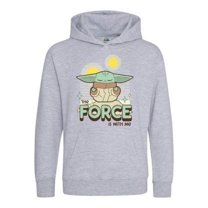 Front - Star Wars Childrens/Kids The Force Is With Me Grogu Hoodie