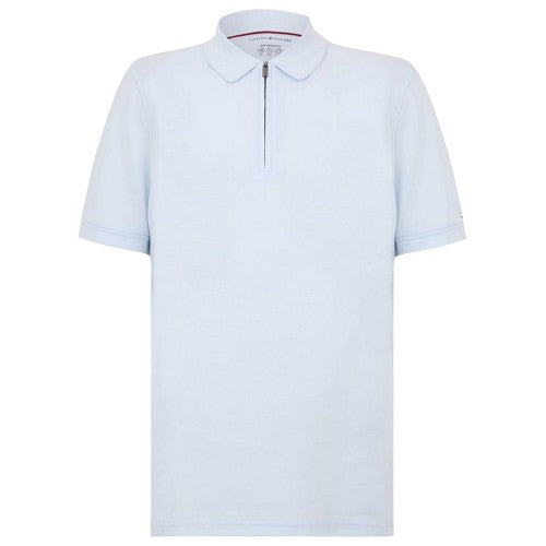 Front - Tommy Hilfiger Mens Quarter Zip Polo Shirt