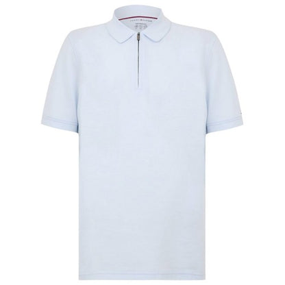 Front - Tommy Hilfiger Mens Quarter Zip Polo Shirt