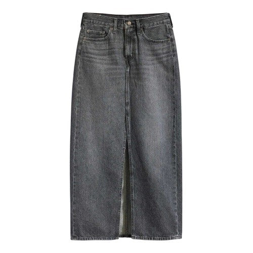 Front - Levis Womens/Ladies Denim High Waist Maxi Skirt