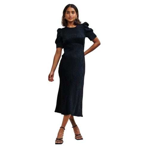 Front - Nobody's Child Womens/Ladies Moira Crew Neck Puff Sleeve Midi Dress