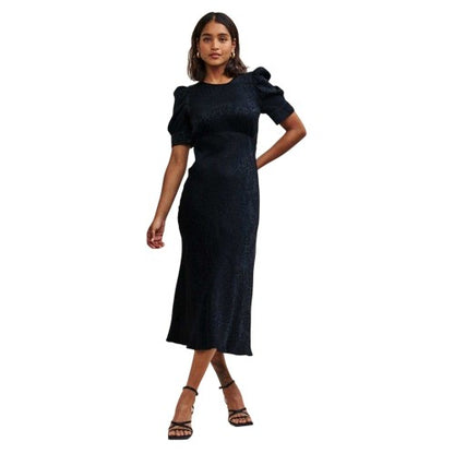 Front - Nobody's Child Womens/Ladies Moira Crew Neck Puff Sleeve Midi Dress