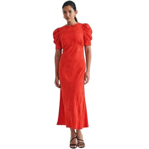 Front - Nobody's Child Womens/Ladies Moira Floral Crew Neck Puff Sleeve Midi Dress