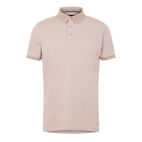 Front - Threadbare Mens Textured Ribbed Collar Polo Shirt