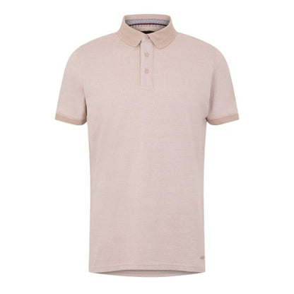 Front - Threadbare Mens Textured Ribbed Collar Polo Shirt