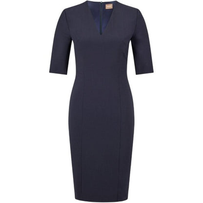 Front - Boss Womens/Ladies Daleno V Neck 3/4 Sleeve Midi Dress
