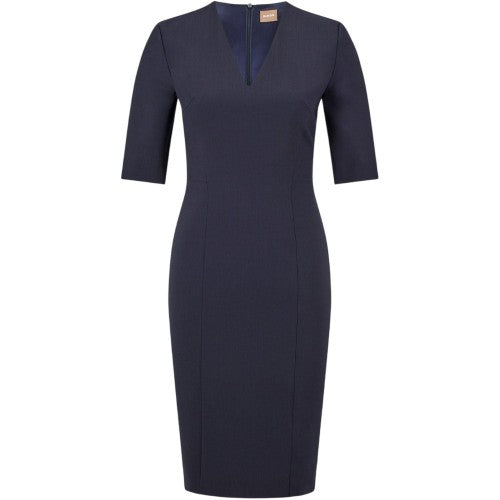 Front - Boss Womens/Ladies Daleno V Neck 3/4 Sleeve Midi Dress