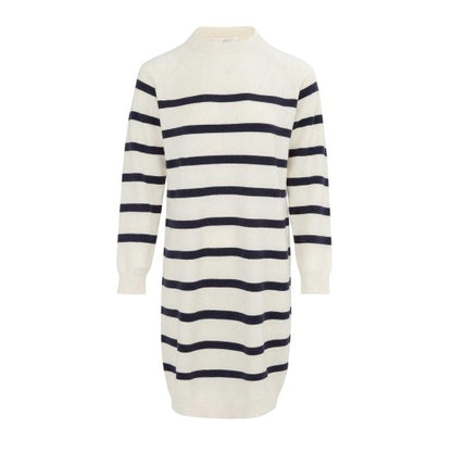 Front - Miso Womens/Ladies Striped Knitted Mock Neck Jumper Dress