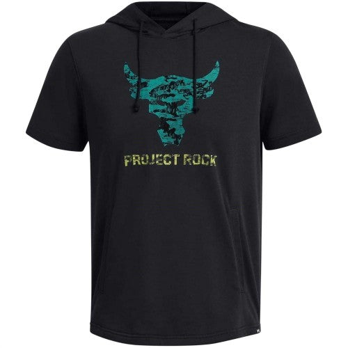 Front - Under Armour Mens Project Rock Short-Sleeved Hoodie