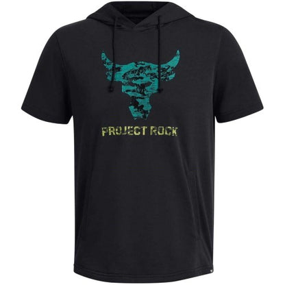 Front - Under Armour Mens Project Rock Short-Sleeved Hoodie
