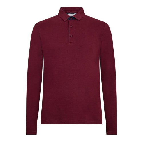 Front - Peter Werth Mens Glasby Long-Sleeved Polo Shirt