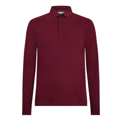 Front - Peter Werth Mens Glasby Long-Sleeved Polo Shirt