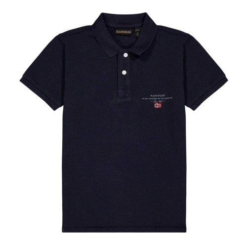 Front - Napapijri Childrens/Kids Elbas 5 Logo Polo Shirt