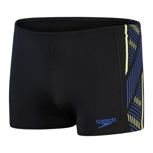 Front - Speedo Mens Tech Stripe Swim Briefs