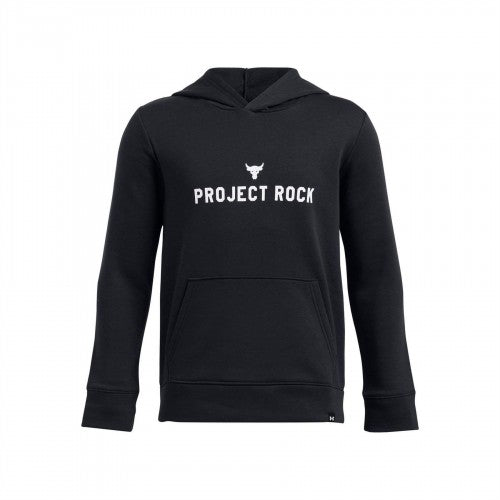 Front - Under Armour Childrens/Kids Project Rock Rival Cotton Blend Pullover Hoodie
