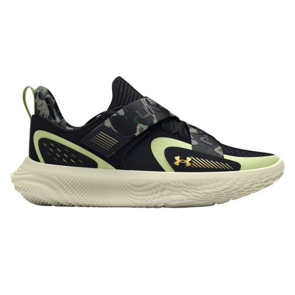 Front - Under Armour Mens Flow Futr X 4 Camo Leather Round Toe Basketball Shoes