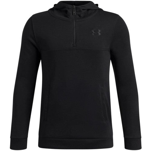Front - Under Armour Childrens/Kids Rival Fleece Quarter Zip Hoodie