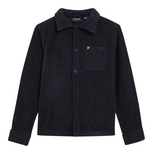 Front - Lyle & Scott Childrens/Kids Polar Fleece Pocket Overshirt