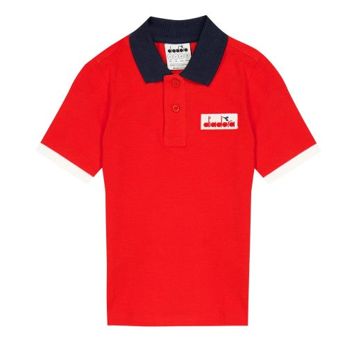 Front - Diadora Childrens/Kids Logo Collared Polo Shirt