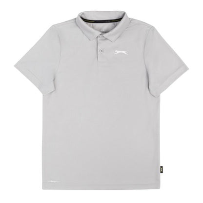Front - Slazenger Childrens/Kids Solid Logo Short-Sleeved Polo Shirt