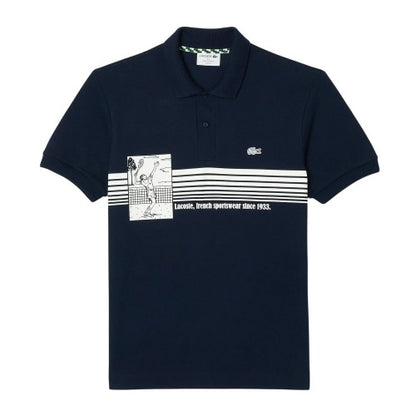 Front - Lacoste Mens French Made Organic Cotton Classic Polo Shirt